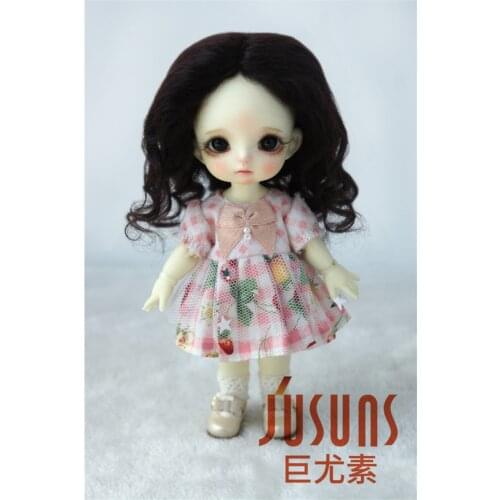 JD039 1/12 1/8 Fashion Curly Mohair Doll Wigs Size 3-4inch 4-5inch 5-6inch Lovely Wave Long BJD Doll Wig