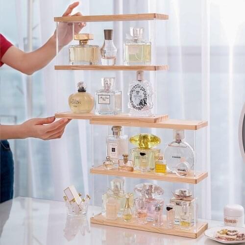 HD Transparent Acrylic Storage Box Jewelry Rack Makeup Organizer Dust Proof Multi Layer Toy Perfume Nail Polish Display Cabinet