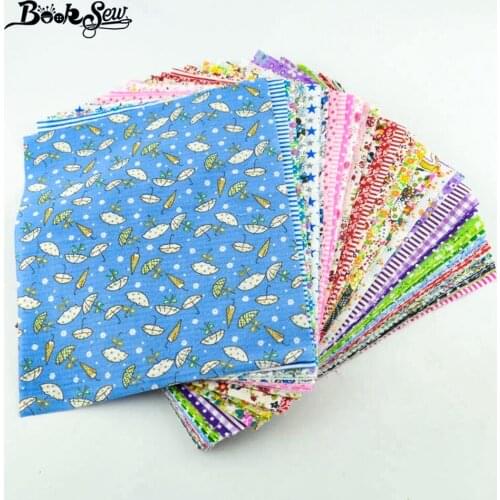 Booksew Cotton Fabric Scrpbooking No Repeat Colors and Design 50pieces Sewing Dolls Toys 10cmx12cm Fabric Other Art Work Crafts