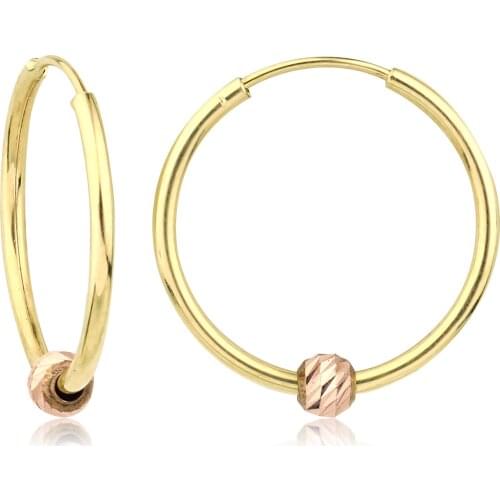 14k Doric Hoop Earrings W4E35067