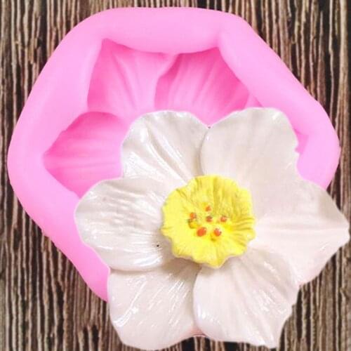 Flower Silicone Molds Plumeria Flower Fondant Chocolate Mould DIY Party Cake Decorating Tools Polymer Clay Candy Moulds