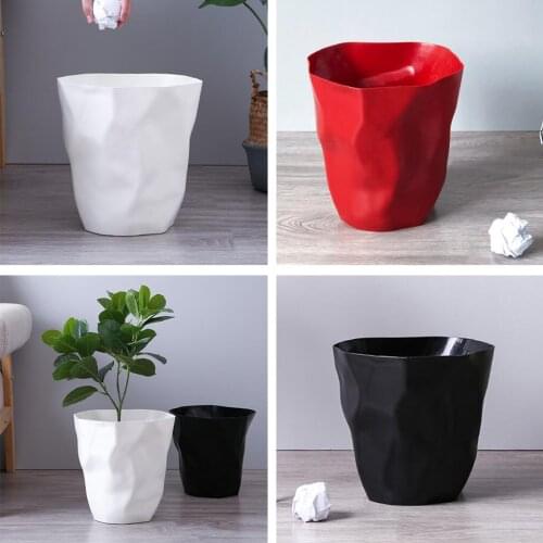 Modern Style Creative Irregular Trash Can Plastic Wastebasket Dustbin for Home Office Car Hotel, Durable, 3 Color