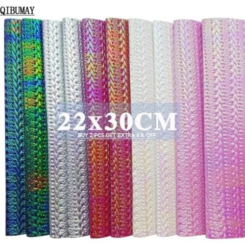 QIBUMAY Snake Pattern Bow Bags Fabric Faux Leather Sheets For Sewing DIY Crafts Supplies Accessories Vinyl Fabric For Decoration