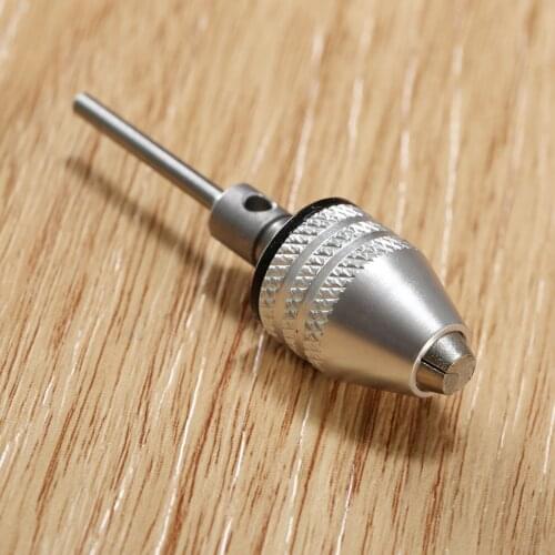 1Pc Universal Keyless Drill Bit Engraving Machine Conversion Chuck Plug 2.35mm Round Shank Adapter 0.3-3.4mm Quick Change Silver