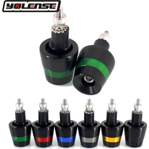 Universal 7/8'' 22mm Motorcycle CNC Handle bar Grips Ends Caps For Kawasak Ninja250 NINJA300 GTR1400 ZZR1400 ZX-10R ER-6N ER-6F