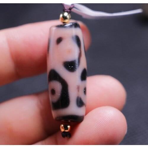 Magic Power Tibetan Top Oily Old Agate 6 Eye Longevity Pink Color dZi Bead Totem LKbrother Saurces Top Quality Garrentee