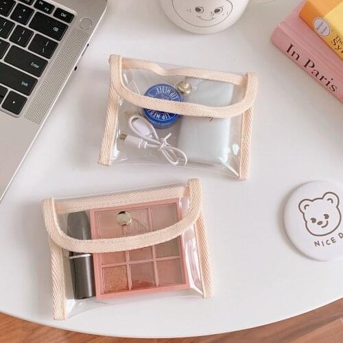 1 Pcs Pvc Coin Purse Women Transparent Kawaii Card Wallet Key Holder Storage Bag Girls 2021 New Clear Small Pouch Hand Purses