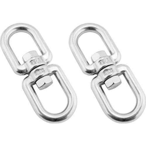 2 Pieces 304 Marine Grade Stainless Steel Chain Anchor Swivel Jaw - Silver