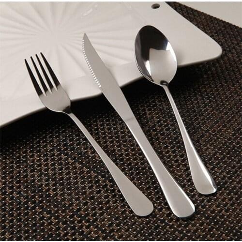20sets/lot Spoon Fork Knife 3 in 1 Set 3pcs/set Stainless Steel Dinnerware Travel Tableware Camping Cutlery Reusable Silverware