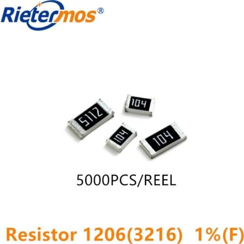 5000PCS 1206 F 1% 1.33K 2.05K 2.55K 3.57K 3.83K 4.22K 5.49K 6.98K 7.68K 11.8K 16.5K 21.5K 35.7K 39K 43.2K Ohm 3216 Chip Resistor
