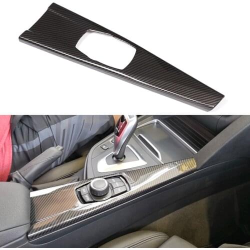 ABS Carbon Fiber Car Multimedia Panel Decor Trim Stricker for BMW 3 Series 320li Gt 3Gt F34 Center Console Decoration 2014-2017