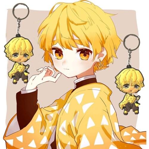 Pvc Demon Slayer Surrounding Bag Jewelry Pendant Mini Cartoon Characters Double Sided Soft Glue Keychain Exquisite Gift