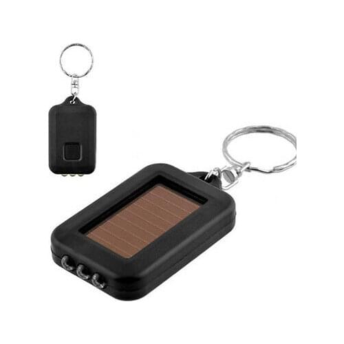 Solar keychain 3 LED flashlight rechargeable light holder GADGETS keys Sun hn 99 S0303 sent from Italy