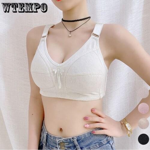 Push Up Bra for Women Plus Size 46 C D Bras Underwear Thin Cotton Breathable Wireless Bralette Large Breast Women Bra Bras Sexy