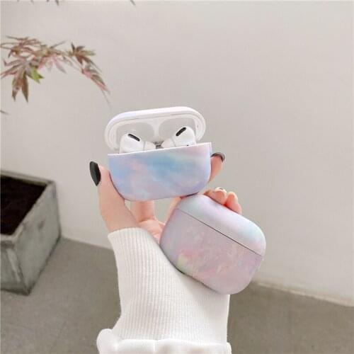 Luxury Water Painting Gradient Rainbow Hard Case for Apple Airpods 1 2 3 Pro Headphone Cover for Air pods 2 Pro Headset Cases