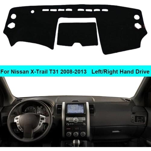 For Nissan X-Trail XTrail T31 2008-2013 LHD RHD 2 Layers Car Dashboard Cover Carpet Cape Rug Pad Carpet Dashmat Sun Shade Pad