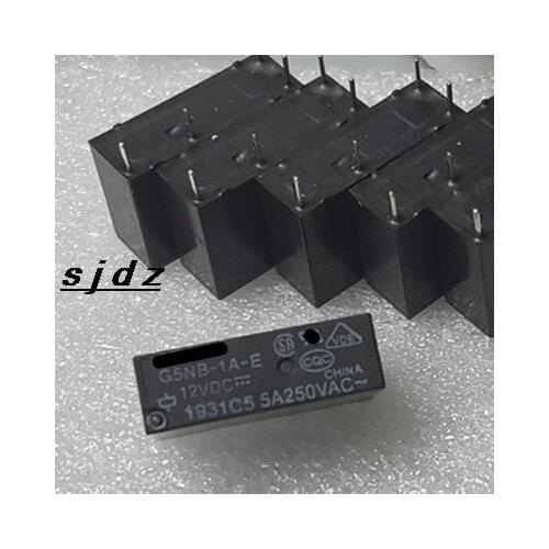 G5NB-1A-E-5VDC 5v G5NB-1A-E G5NB-1A-E-12VDC 12v G5NB-1A-E-24VDC 24v 5a 4pin 10pcs