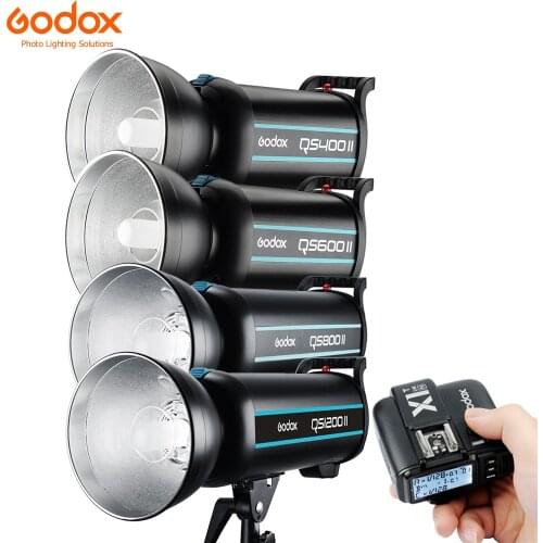 Godox QS400II 400WS / QS600II 600WS / QS800II 800WS / QS1200II 1200WS+ X1T 2.4G Wireless Transmitter Studio Strobe Flash Light