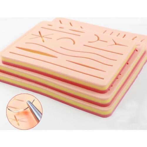 Surgical simulation wound, skin suture, medical students practice silicone mold, double eyelid embedding surgery super soft modu