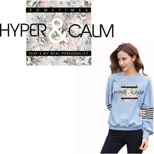 HYPER & CLAM New Design Iron On Transfer For Clothing DIY Fashion Women T-shirt Stripes Thermo Sticker Appliqued On Clothes 221