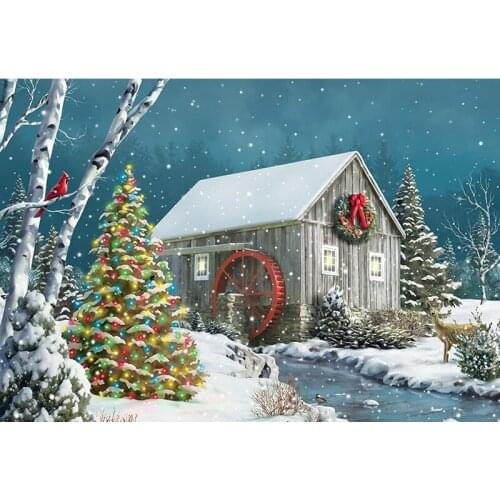 Full Square/Round Drill 5D DIY Diamond Painting "Christmas Snow house" 3D Embroidery Cross Stitch Mosaic Decor