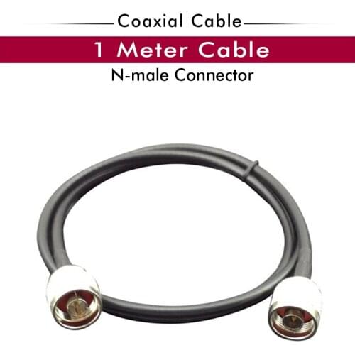 1 Meters Black RG6 Coaxial Cable N Male to N Male Connector Low Loss Coax Antenna Cable for 2G/3G/4G Cell Phone Signal Booster
