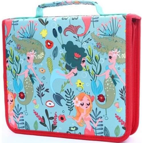 2pcs* Kawaii Cute Pencil Case Portable Large Storage Color Art Bag 120/168/216 Holes Pencilcase Box Girls Gift