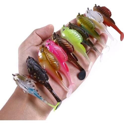 1PCS Dark Sleeper Swimbaits soft lure 7cm 14g fishing pike lure bass Deep Running Paddle Tail Swimbait lead jig leurre