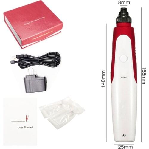 MYM Pen With Bayonet Needle Cartridge Pore Shrink Exfoliate Machine Micro Derma Rolling Stamp Therapy Skin Roller Tool