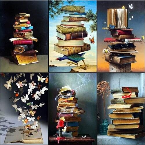 DIY Painting By Numbers Book Drawing Set Coloring By Numbers Scenery Hand Painted Picture Art On Canvas Gift Home Decor