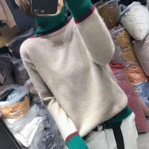 Autumn and Winter High Collar Cashmere Sweater Womens Clothes Thickened Loose Pullover 2020 New Fashion Knitted Wool