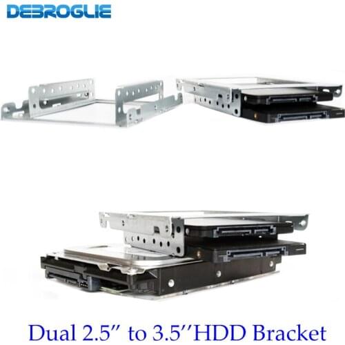 New Design Dual 2.5"SSD / Hard Drive to 3.5" Drive Bay Adapter Mounting Bracket HDD Converter caddy Tray