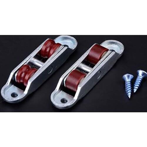 Plastic Steel Double- wheels Door Roller Pulley Moisture-resistant Sliding Doors Rollers Balcony Bathroom Accessories