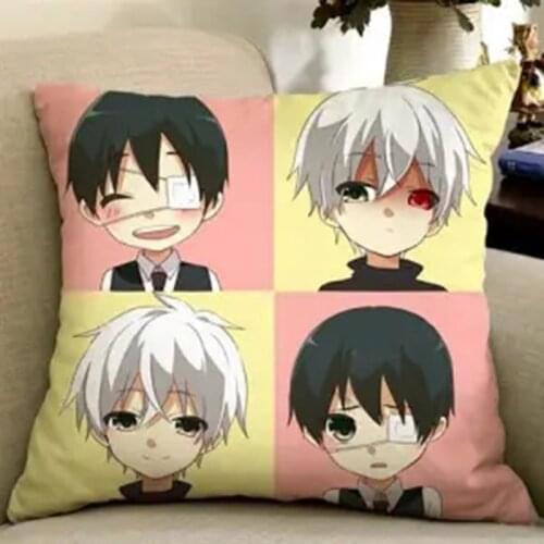 Pillow Gift Toys For Children Anime Tokyo Ghoul Ken Kaneki Cotton Stuffed Cushion Childhood Pollow Collectible Sofa Decar Toys