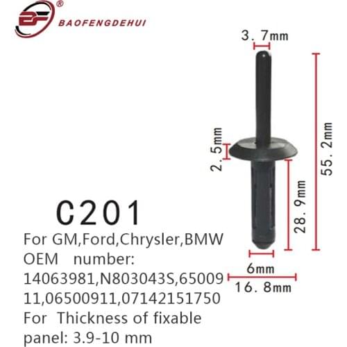 Positioner For Car Fastener Clamp Thickness Of Fixable Panel: 3.9-10 Mm For GM,Ford,Chrysler,BMW 6500911,06500911,07142151750