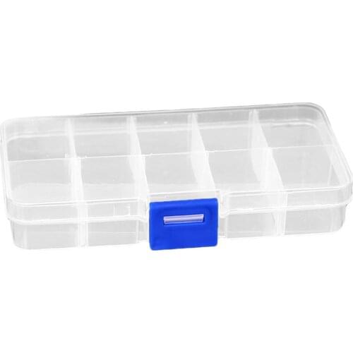 10/15/28/36 Slots Clear Plastic Empty Storage Box for Nail Art Manicure Tools Jewelry Bead Display Storage Case Organizer Holder