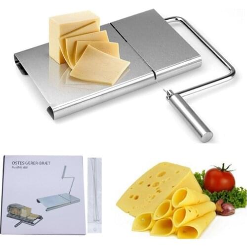 XYj Cheese Slicer Stainless Steel Wire Butter Cutter Tool Serving Board Hard Semi Hard Cheese Butter Sausage, 5 Wires Included
