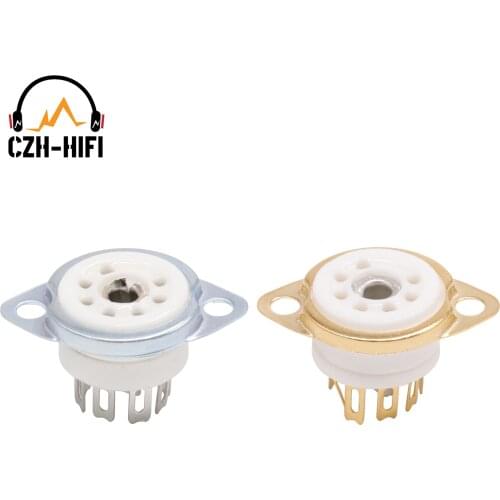 12PCS 7PIN B7G TUBE SOCKET Ceramic VALVE BASE for EAA91 EC92 6X4 EZ90 6Z4 EF95 Vintage Audio Amplifier DIY Chassis Mount