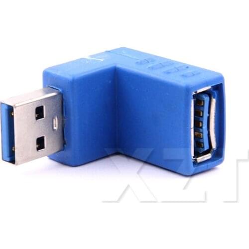 AT USB 3.0 Universal Type A Male to Female Plug Connector Adapter Coupler High quality Blue 90 Degree Right Angle