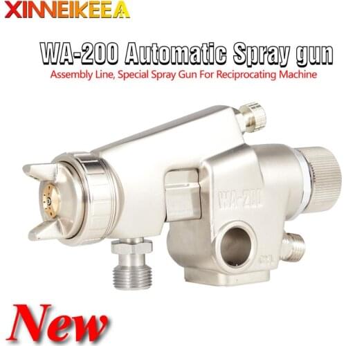 WA-200 Automatic Spray Gun Assembly Line Special Spray Gun For Reciprocating Machine 1.5 2.0 2.5 3.0mm Nickel Plated Gun Body