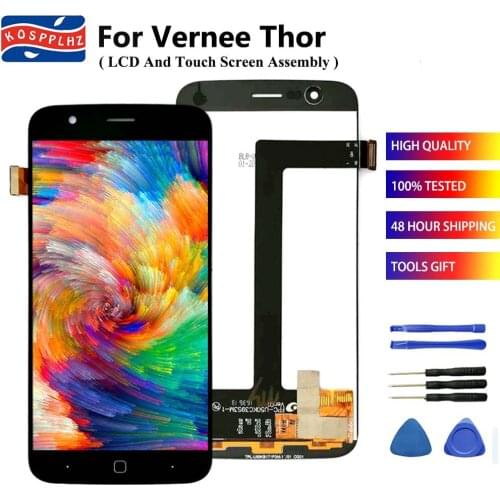 For Vernee Thor LCD Display And Touch Screen Digitizer Sensor Assembly Replacement 100% Tested Quality For Vernee Thor + Tape
