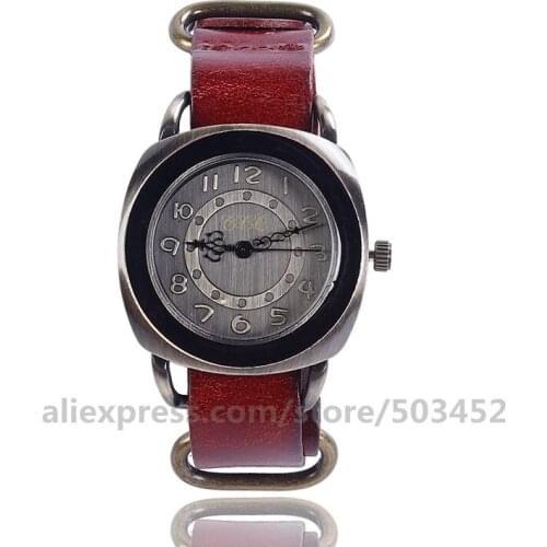 100pcs/lot CCQ 920037 Reminiscence Leather Belt Woman Watch Fashion Factory Price Rhinestones Unisex Wrist Watch Vintage Clock