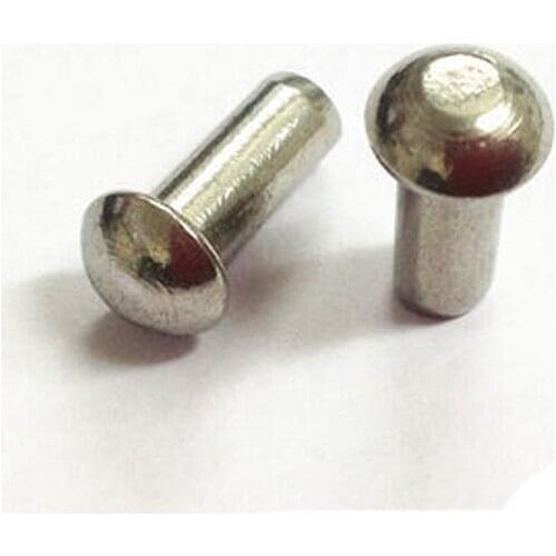 20pcs M4 304 stainless steel Semicircular solid rivet Round head solids rivets 6mm-20mm Length