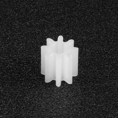 Uxcell 30Pcs 082A Plastic Gear Toy Accessories 8 Teeth White for DIY Car Robot Motor