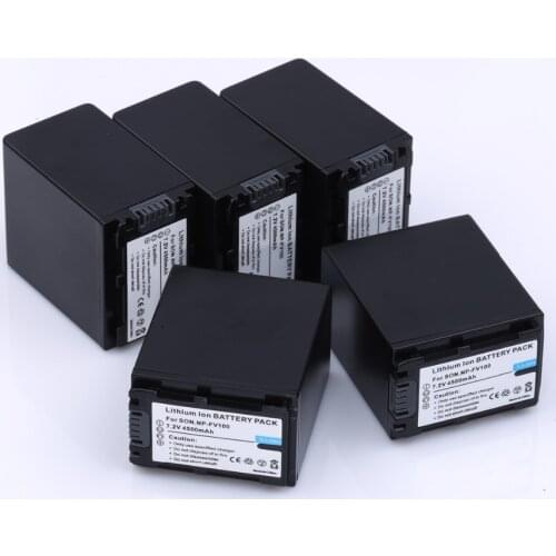 5PCS 4500mAh NP-FV100 FV100 Battery / Batteries for Sony NP-FV30 NP-FV50 NP-FV70 SX83E SX63E FREE SHIPPING
