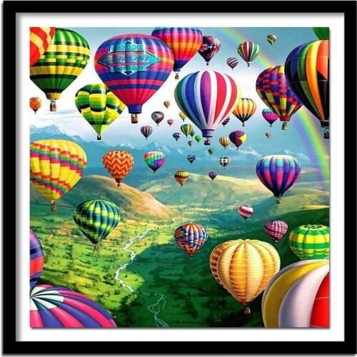 5D DIY diamond embroidery rainbow balloons diamond painting Cross Stitch full square Rhinestone decoration gift