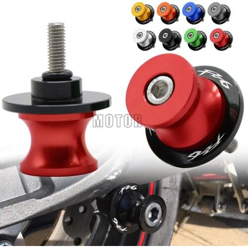 6MM For Yamaha FZ6 2004 2005 2006 2007 2008 FZ-6 FZ 6 CNC Motorcycle Rear Swingarm Sliders Spools Stand Screws Swing Arm Protect