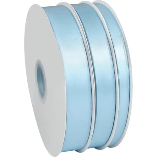 100yards/roll 6/10/15/20/25/40mm Sky Blue Single Face Satin Ribbons for Party Wedding Decoration Home Christmas Handmade Gifts