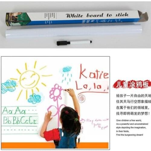 Free Ship 50PCS 45*200cm Vinyl Whiteboard/Blackboard Stickers Removable Graffiti DIY Home Wall Sticker For Kids Children Rooms