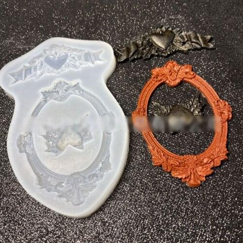 DIY Photo Frame Heart Keychain Pendant Resin Molds Slilcone Picture Custom UV Resin Molds Jewelry Making Tools Art Craft